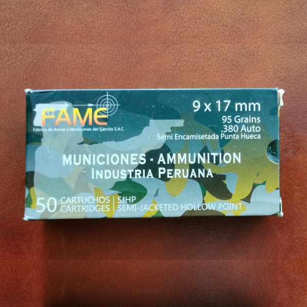 MUNICION 9x17 (SJHP) .380 ACP